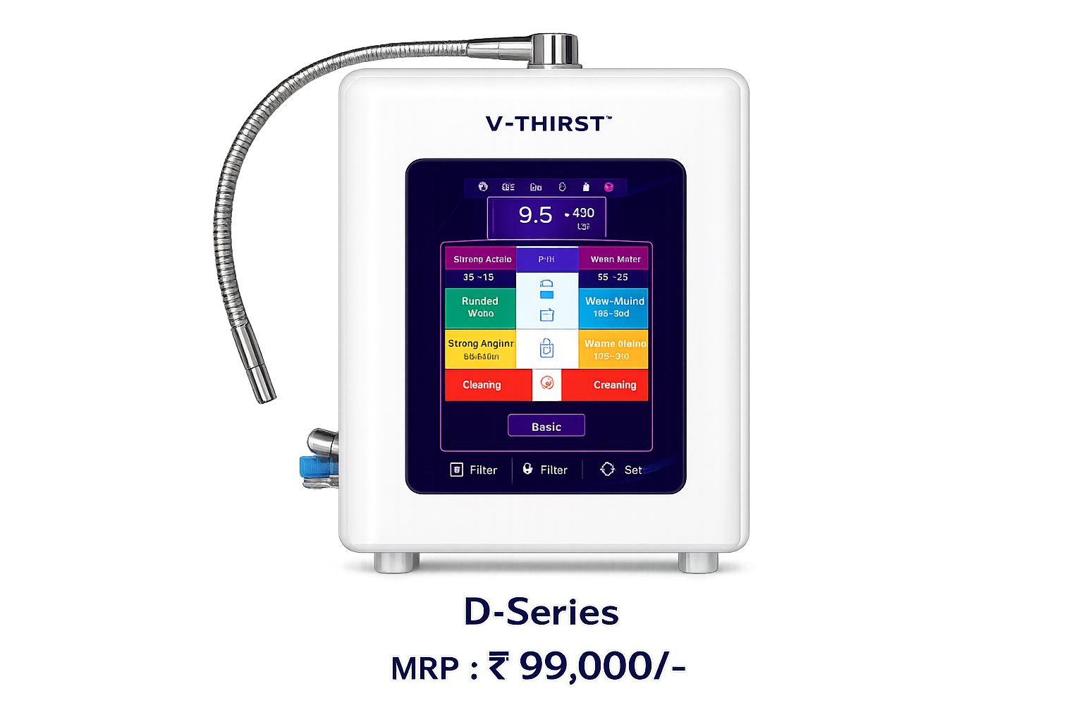 V-THIRST PP-Series Kenjan Alkaline Water Ionizer