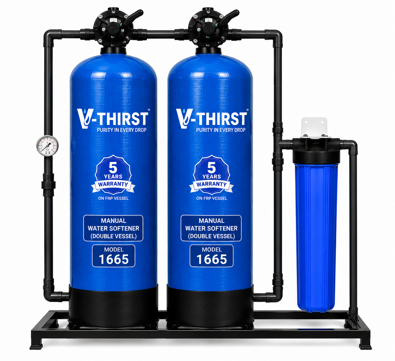 V-Thirst Manual Water Softener (Double Vessel) 1665