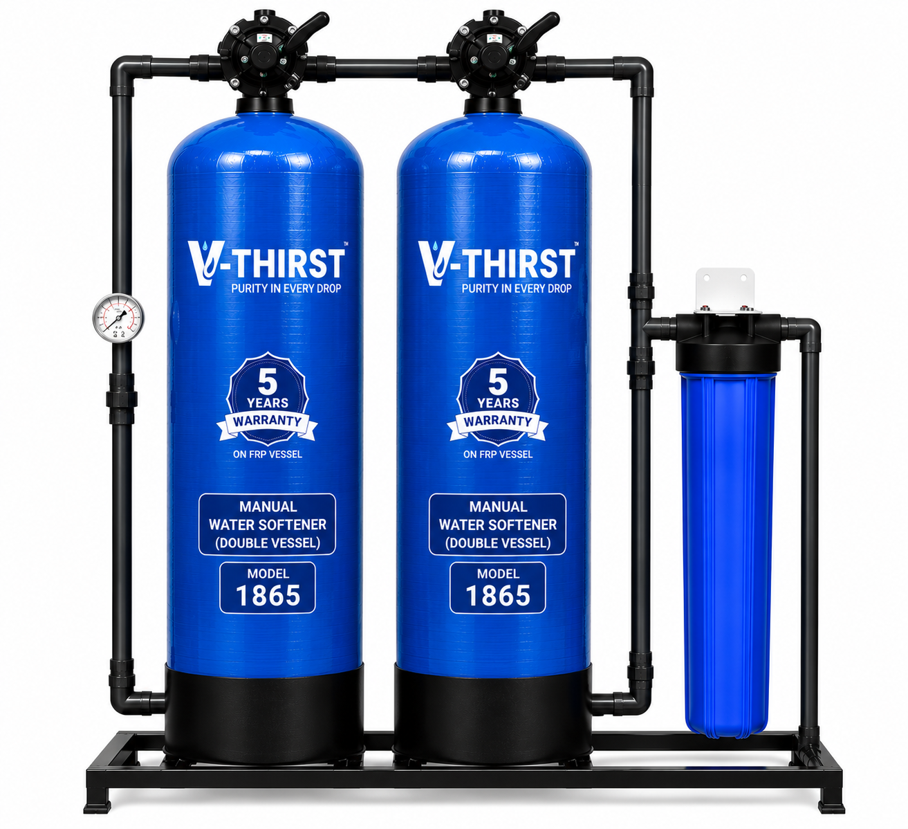 V-Thirst Manual Water Softener (Double Vessel) 1865