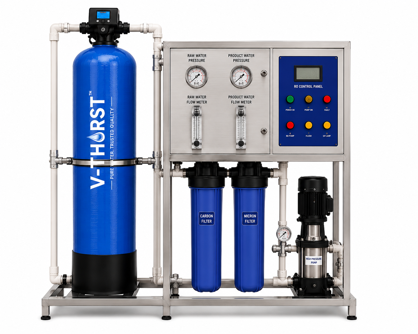 V-THIRST 250 LPH Commercial RO Water Plant