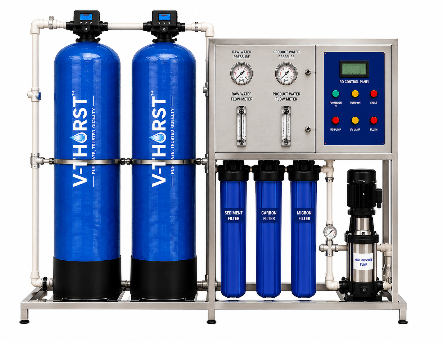 V-THIRST 1000 LPH Commercial RO Water Plant